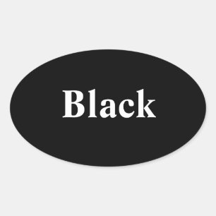 Pegatina Oval negro
