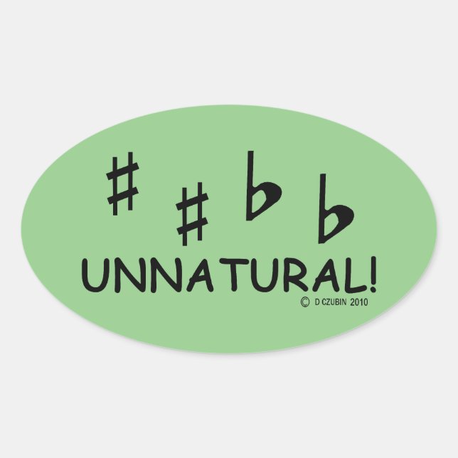 Pegatina Oval no natural (Anverso)