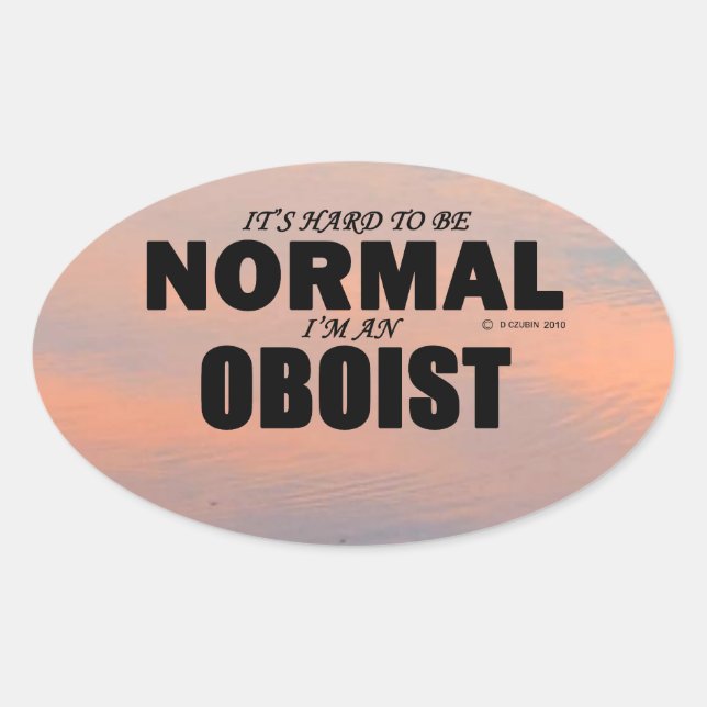 Pegatina Oval Oboist Normal (Anverso)