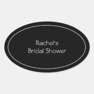 Pegatina Oval personalizado negro