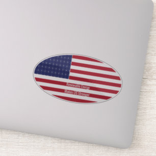 Pegatina Oval US Flag with Solar Panel