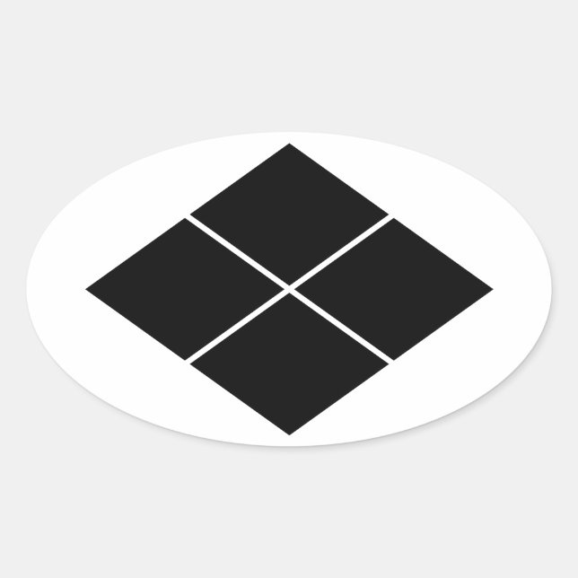 PEGATINA OVALADA 武田菱 (Anverso)