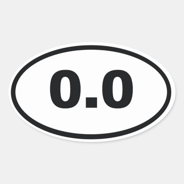 PEGATINA OVALADA 0.0 (Anverso)