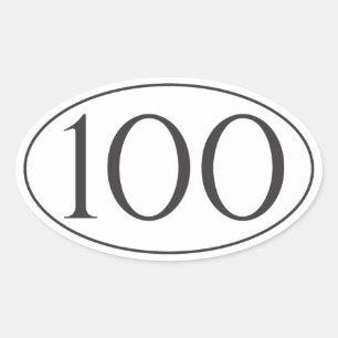 Pegatina Ovalada 100 millas