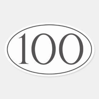 Pegatina Ovalada 100 millas