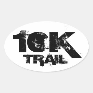 Pegatina Ovalada 10.000 Caminos Corriendo La Decal Óval En Blanco