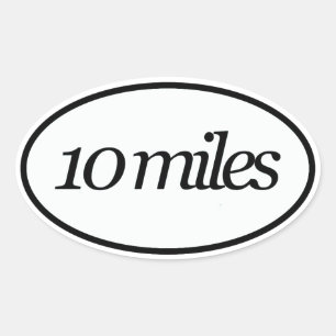 Pegatina Ovalada 10 millas
