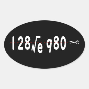 Pegatina Ovalada 128・e980 - Escritura en blanco