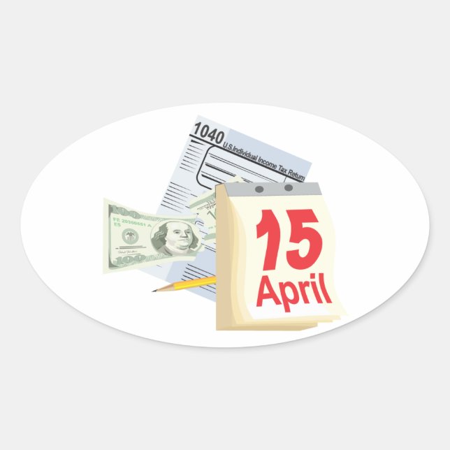 Pegatina Ovalada 15 de abril - (Anverso)