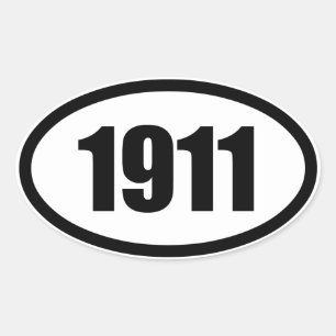 PEGATINA OVALADA 1911