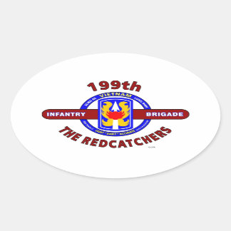 PEGATINA OVALADA 199.ª BRIGADA DE INFANTERÍA "LOS REDCATCHERS"VIETN