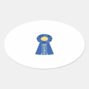 Pegatina Ovalada 1r Coloque la cinta