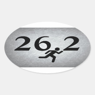 Pegatina Ovalada 26,2 Funcionamiento del maratón