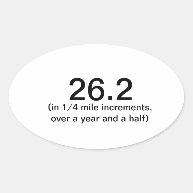 Pegatina Ovalada 26,2, un poco a la vez (Anverso)
