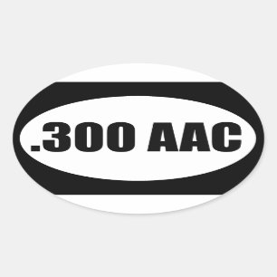 PEGATINA OVALADA .300 AAC