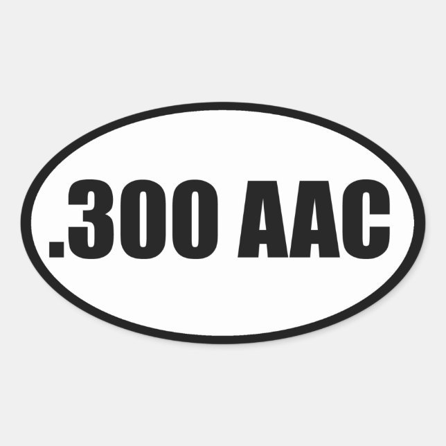 PEGATINA OVALADA .300 CA (Anverso)