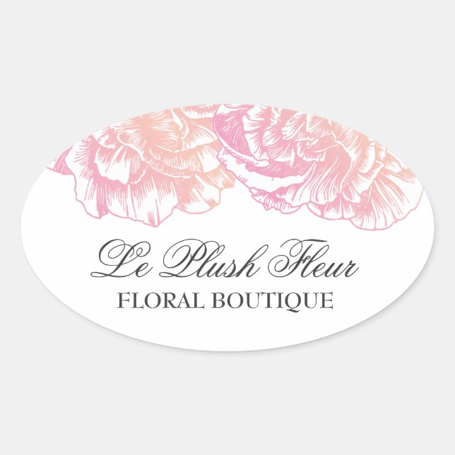 Pegatina Ovalada 311 Le Plush Fleur Creamy Rosa (Anverso)