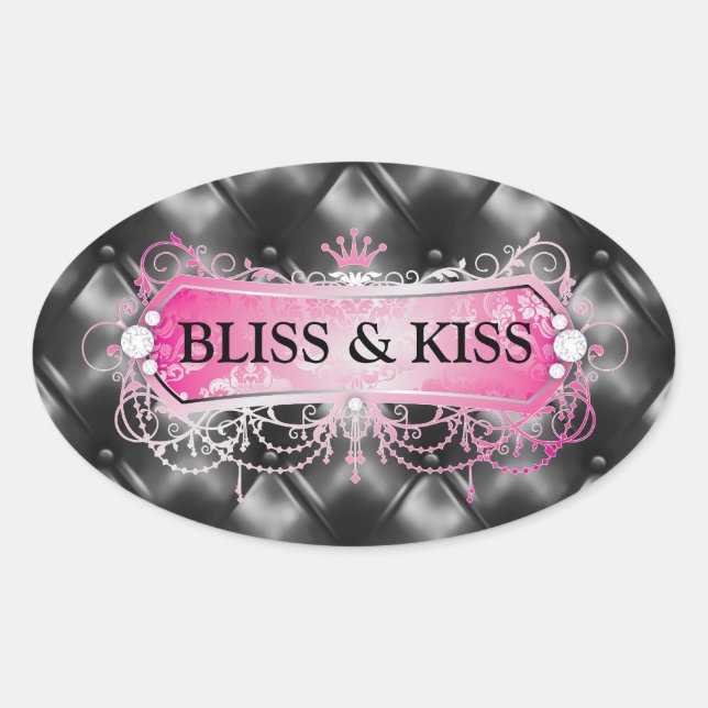 Pegatina Ovalada 311 Pink Bliss Golden Tuft (Anverso)