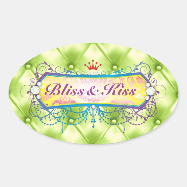 Pegatina Ovalada 311 Tropical Bliss Lime Tuft (Anverso)