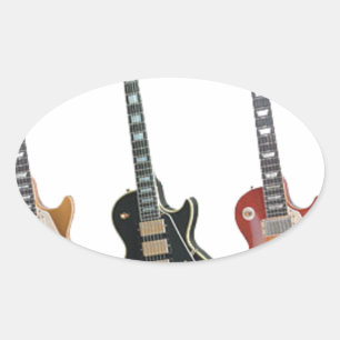 PEGATINA OVALADA 3 GUITAS ELÉCTRICAS