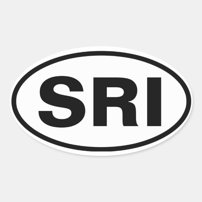 Pegatina Ovalada 4 Isla Santa Rosa, "SRI" (Anverso)