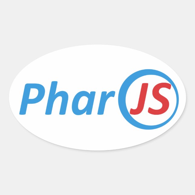 Pegatina Ovalada 4 Pegatinas PharoJS Glossy (Anverso)