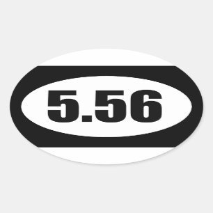 Pegatina Ovalada 5,56 ar15