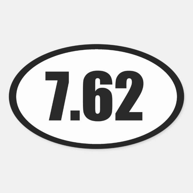 PEGATINA OVALADA 7,62 AK47,308 (Anverso)