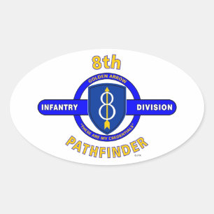 PEGATINA OVALADA 8.ª DIVISIÓN DE INFANTERÍA "PATHFINDER"