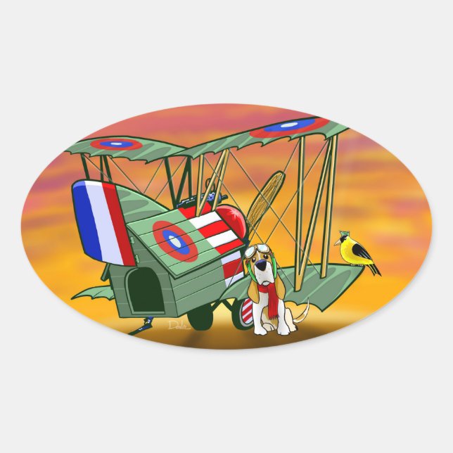 Pegatina Ovalada 8.º relámpago (Anverso)