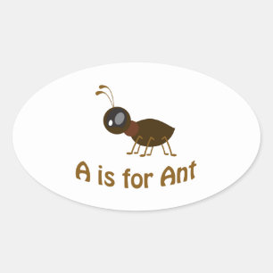 Pegatina Ovalada A es para Ant