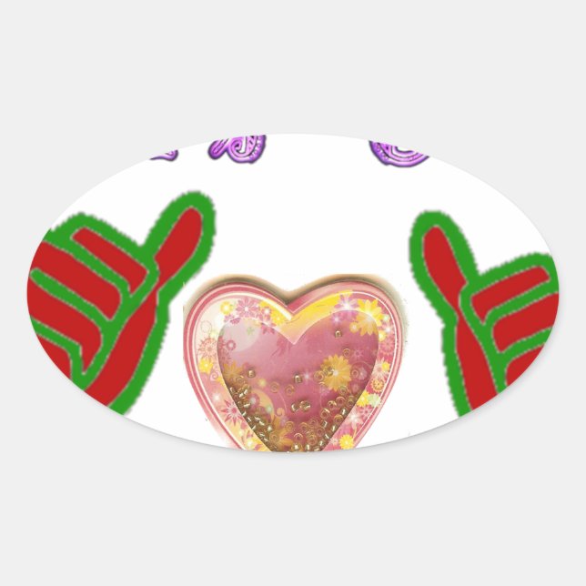 Pegatina Ovalada A este tipo le encanta la impresión de grandes reg (Anverso)