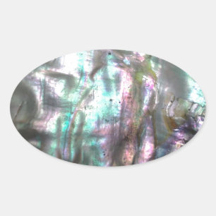 Pegatina Ovalada Abalone Shell