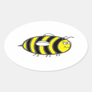 Pegatina Ovalada Abejorro