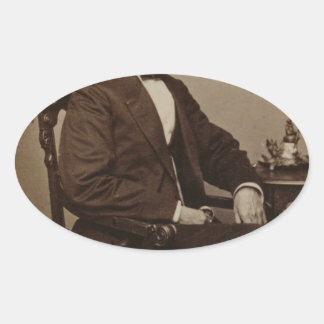 Pegatina Ovalada Abraham Lincoln