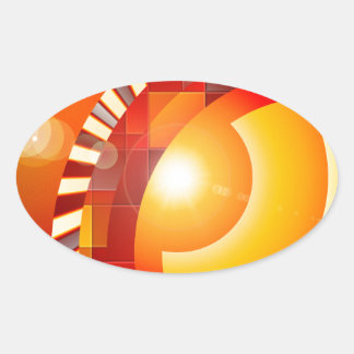 Pegatina Ovalada Absorción geométrica solar