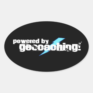 Pegatina Ovalada Accionado por Geocaching
