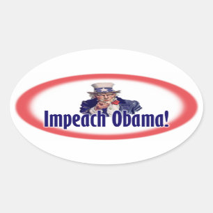 Pegatina Ovalada Acuse a Obama - Obama anti - 2012