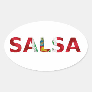 Pegatina Ovalada Adesivo salsa Perú