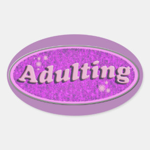 Pegatina Ovalada Adultos Cheeky Nostalgia Retro Decal Diversión