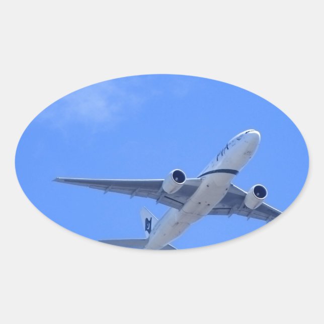 Pegatina Ovalada Aerolínea comercial (Anverso)