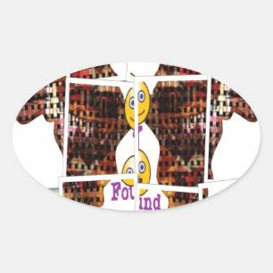 Pegatina Ovalada África es donde encontré amor