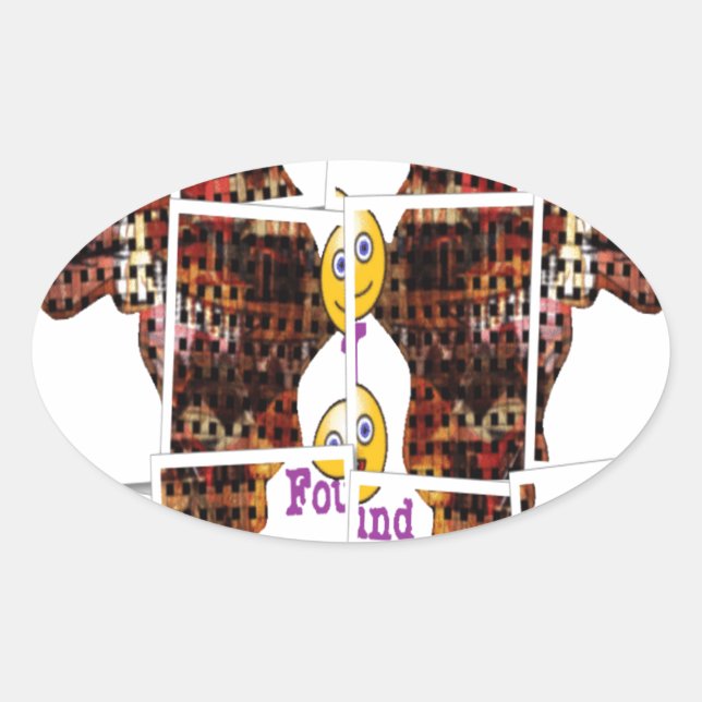 Pegatina Ovalada África es donde encontré amor (Anverso)