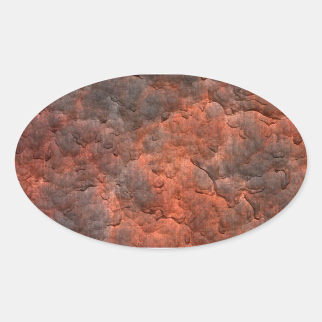 Pegatina Ovalada Aged Rusto Metalizado (Anverso)