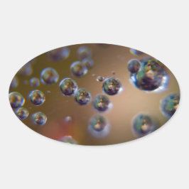 Pegatina Ovalada Agua en movimiento