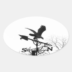 Pegatina Ovalada Águila y flecha
