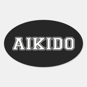 Pegatina Ovalada Aikido