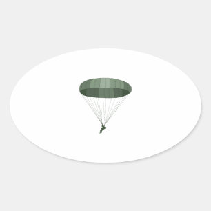 Pegatina Ovalada Airborne Paratrooper