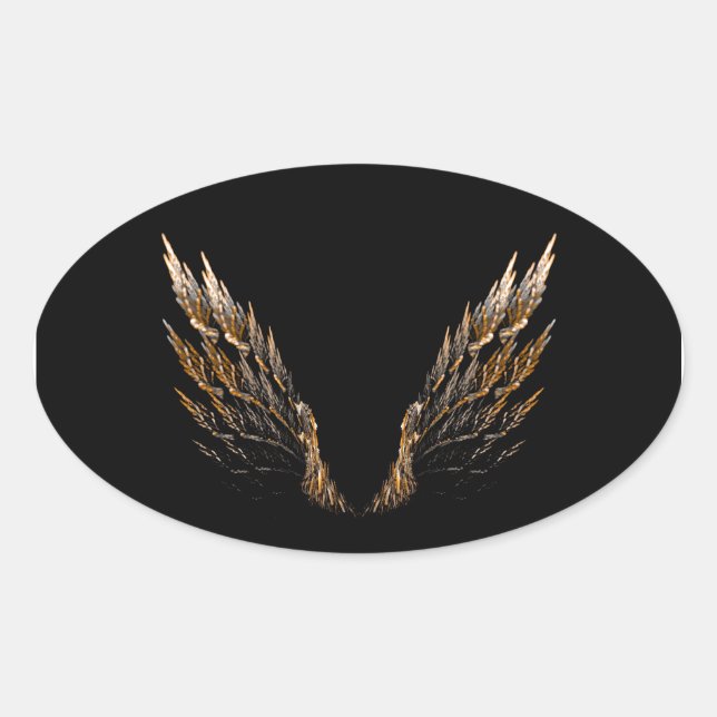 Pegatina Ovalada Alas abiertas (Anverso)