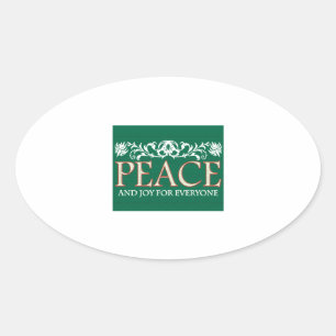 Pegatina Ovalada Alegría Por Todos